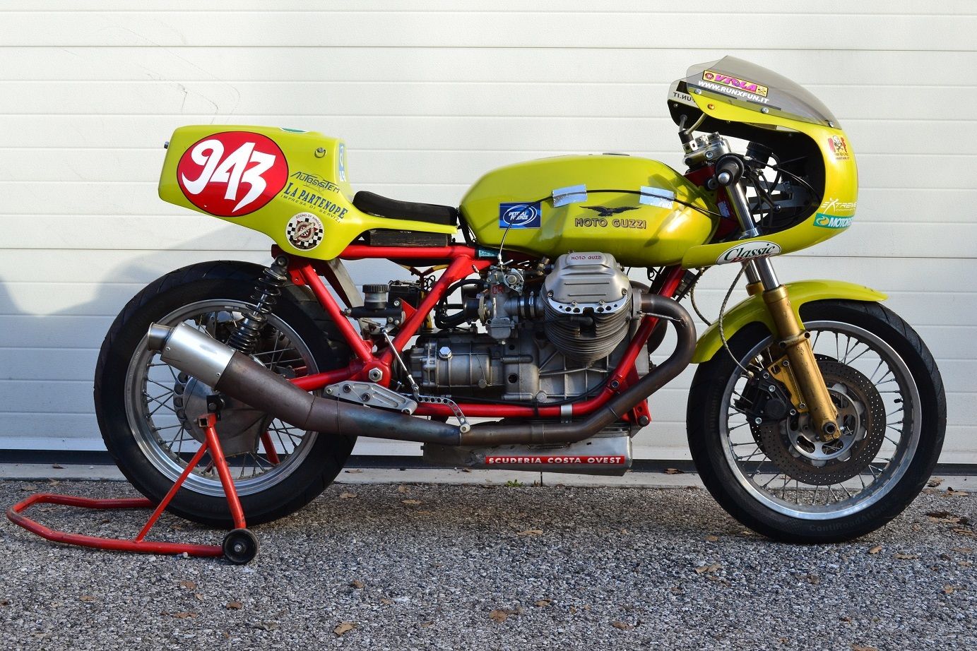 Big Green Race Bike 1973 Moto Guzzi V7 Sport Racer Classic Sport Bikes For Sale 0560